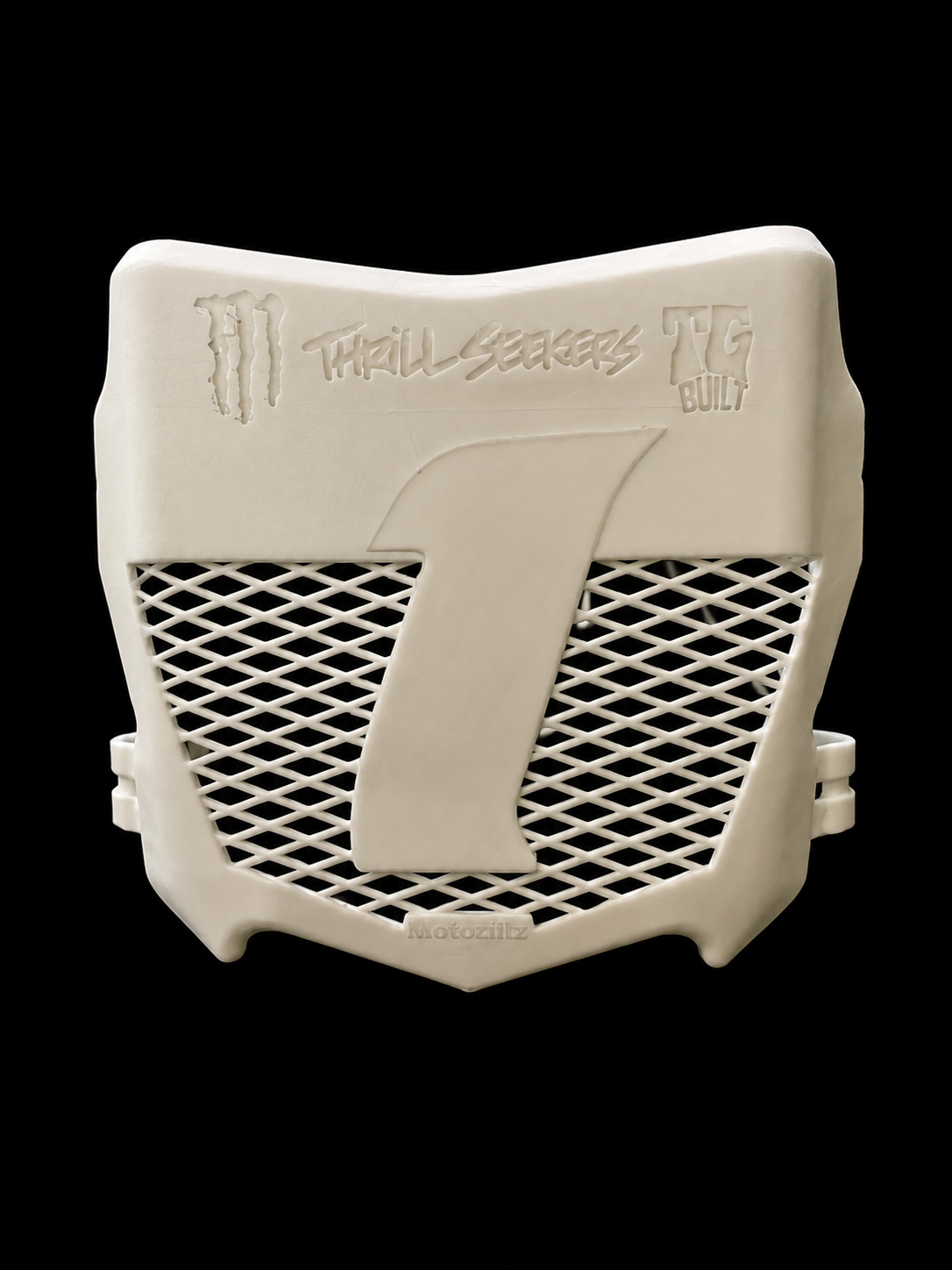 White Vented Motocutz Plate